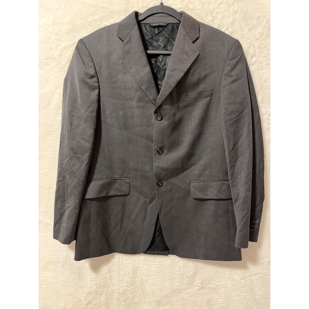 Banana Republic Modern Blazer Mens 40S Gray 100% Wool 3-Button Suit Jacket 40 S